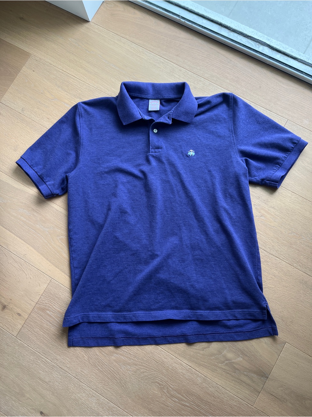 Purple Brooks Brothers Pique Polo With Blue/Yellow Embroidered Logo Xl